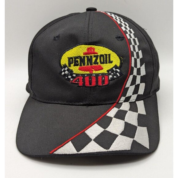 Pennzoil 400 Snap Back Hat Race Cap Discount Auto Parts Vintage VTG NASCAR - Picture 2 of 5